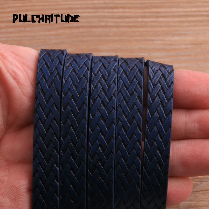 1Pcs 120 x 1cm 7 Color Weave PU Leather Cord & Rope Diy Jewelry Findings Accessories Jewelry Making Material For Bracelet