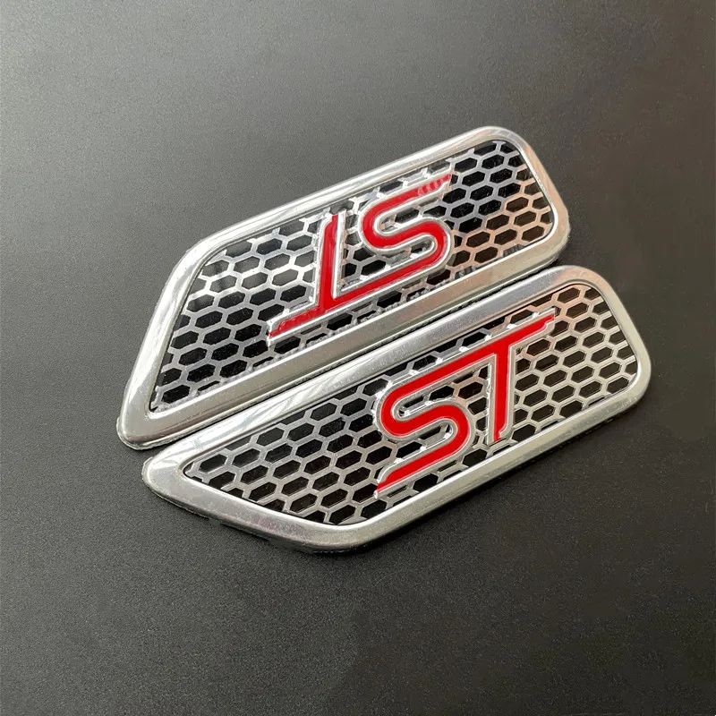 

1Pair 3D Aluminum Emblem ST Sport Fender Side Sticker Badge Accessories For Ford Focus 2 Fiesta Ranger Fusion Mondeo Mk2 Mk4