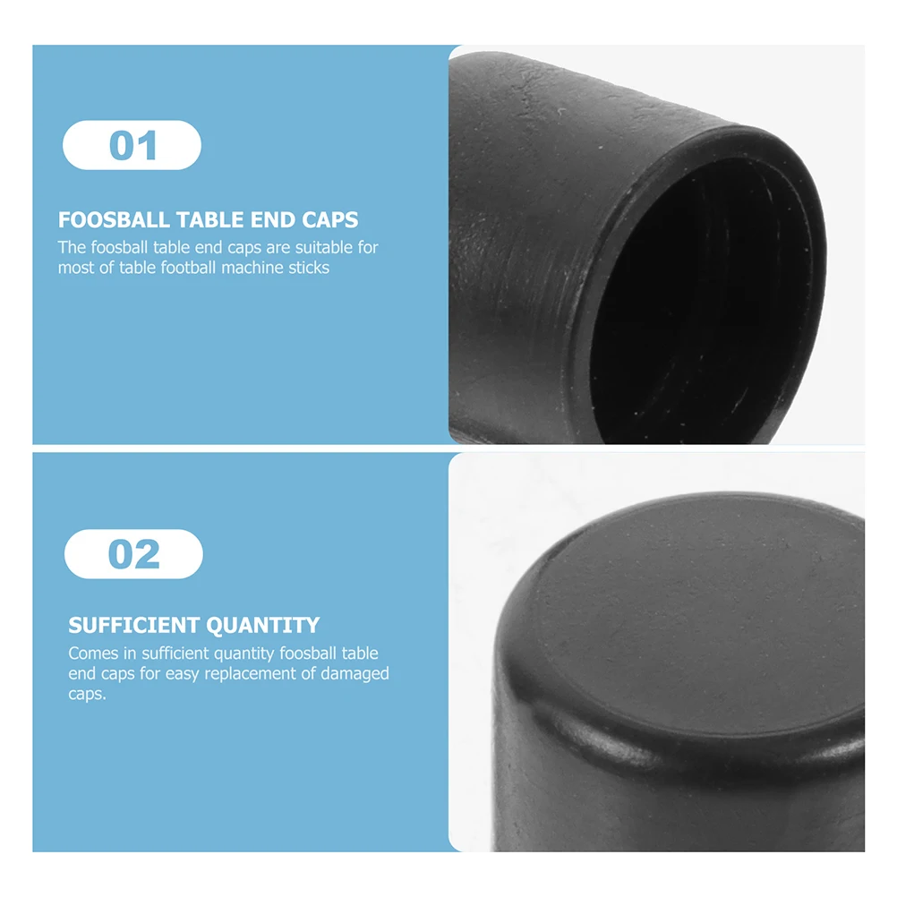 

12 шт. торцевые заглушки для настольного футбола, сменные пластиковые крышки для стержней, защитные заглушки для настольного футбола, прочные детали для футбольных машин, колпачки для шестов