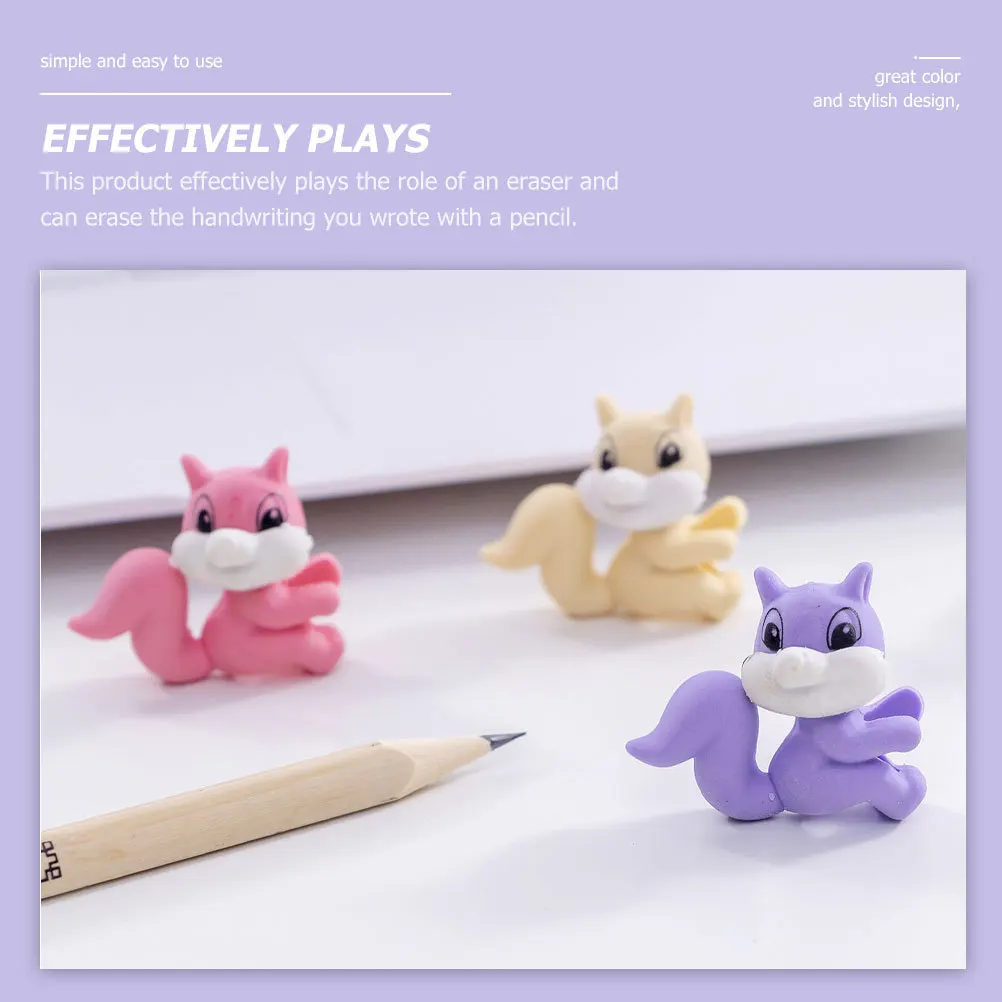 

16 Pcs Eraser Erasers for 's School Rubber Cute Rubbers Gum Animal Pencil