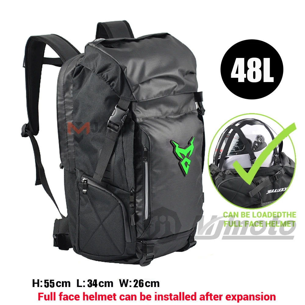 Motocentric motorfiets achterbank tas multifunctionele waterdichte motorhelm rugzak grote capaciteit motorcross staarttas bagage - afbeelding 1