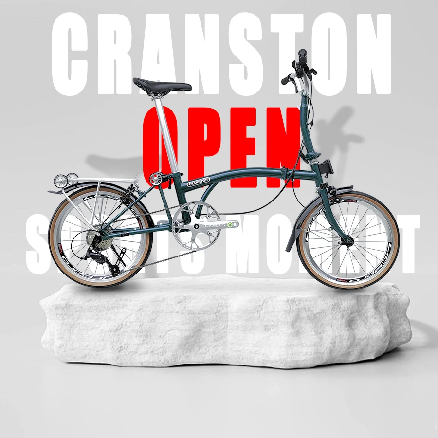 CRANSTON 20 Inch 9 Speed Dual V-Brake Portable CRMO Tri Fold Frame 53T CNC Crankset 20 Inch Wheel Folding City Bicycle