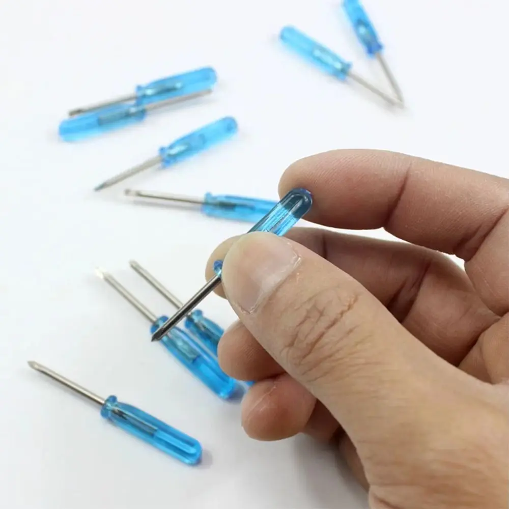 Flat Bits Mini Screwdriver Set Leather Keychain Storage Bag Digital Products Repair Tools Y-type Bits Hanging Buckle