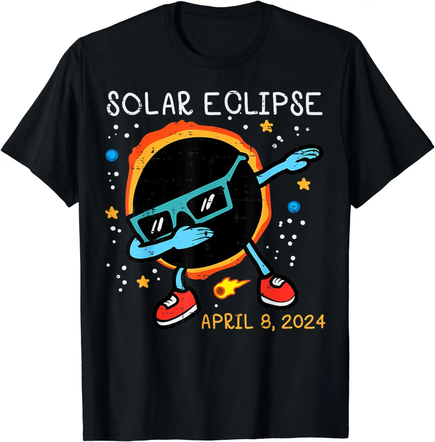 

Dab Sun Solar Eclipse 2024 Totality April 8 Men Boys Kids T-Shirt