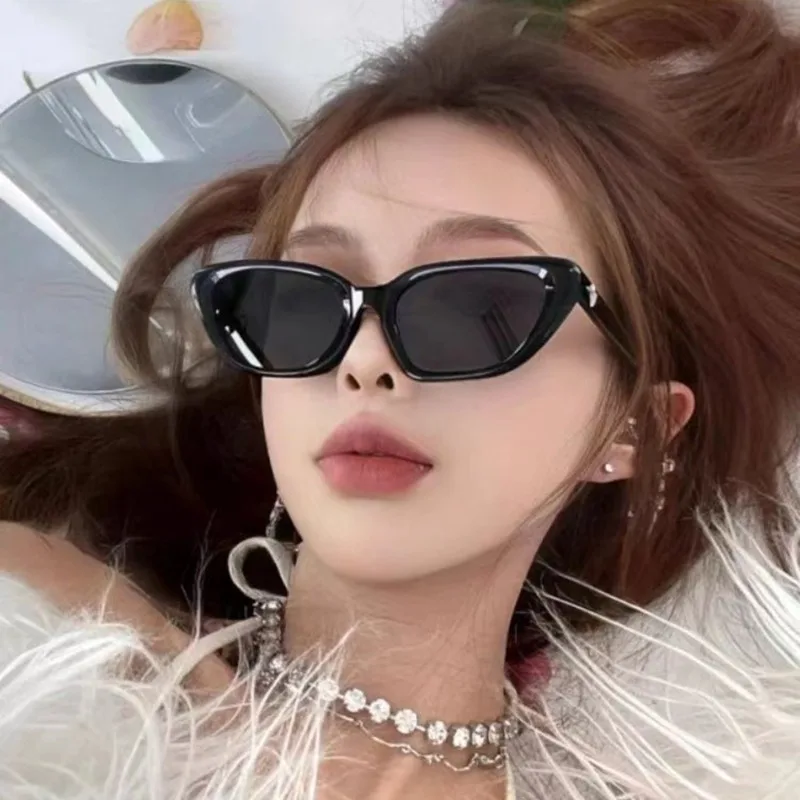 Fashion Vintage Cat Eye Sunglasses Women Small Triangle Frame Retro Hip Hop Sun Glasses Trend Personality Outdoor Eyewear