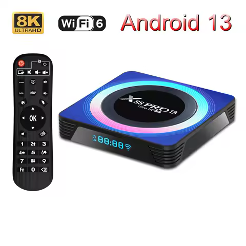 Android TV Box X88 PRO 13 Set Top Box RK3528 Rockchip Quad Core Wifi6 8K LAN 100M Dual Wifi 2.4G 5G BT5.0 Smart TV Box