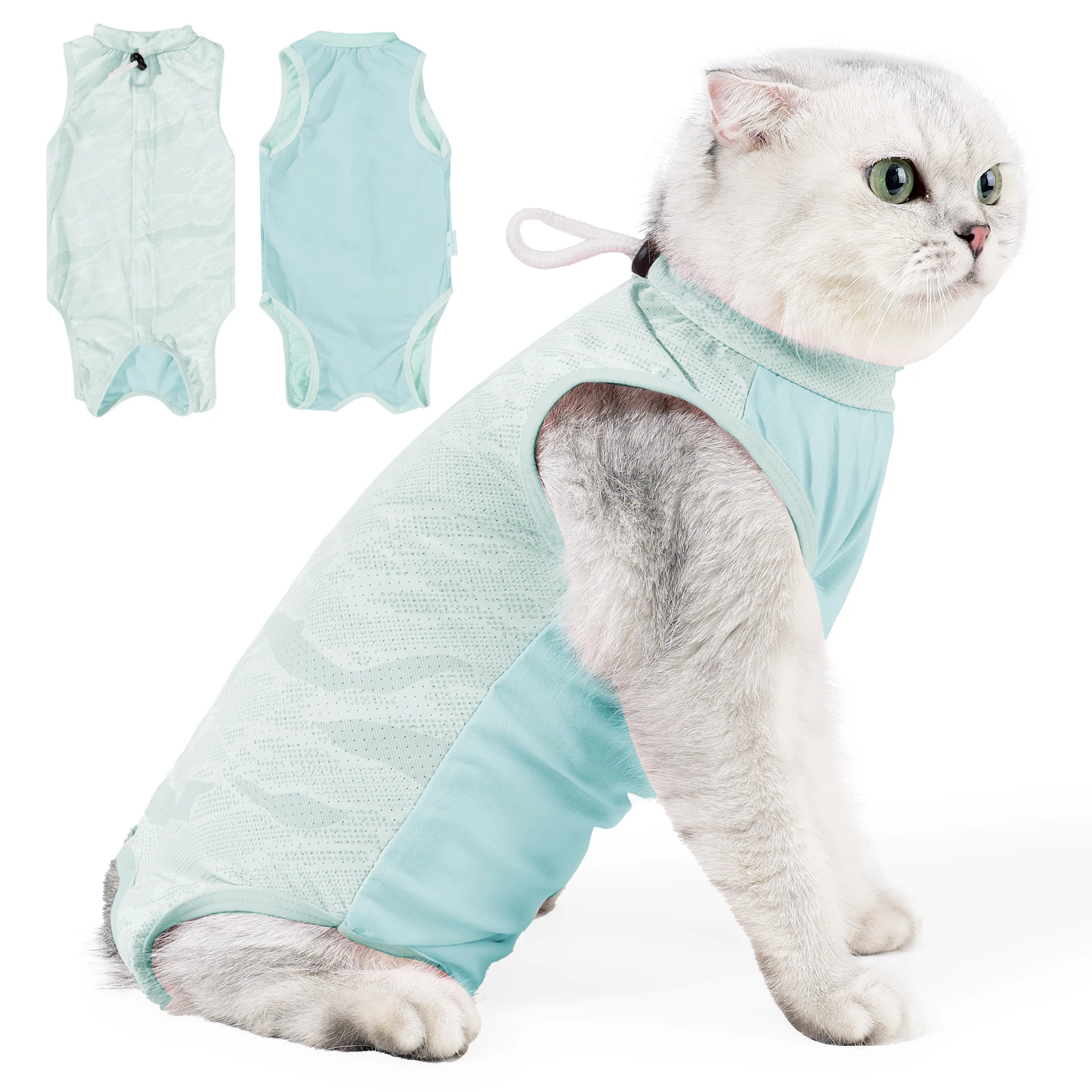 Combinaison de protection pour chat après opération chirurgicale_voghion.com