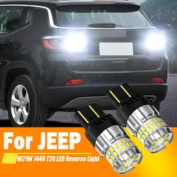 2pcs For JEEP Compass 2011 2012 2013 2014 2015 2016 2017-2019 LED Reverse Light Blub Backup Lamp W21W 7440 T20 Canbus No Error