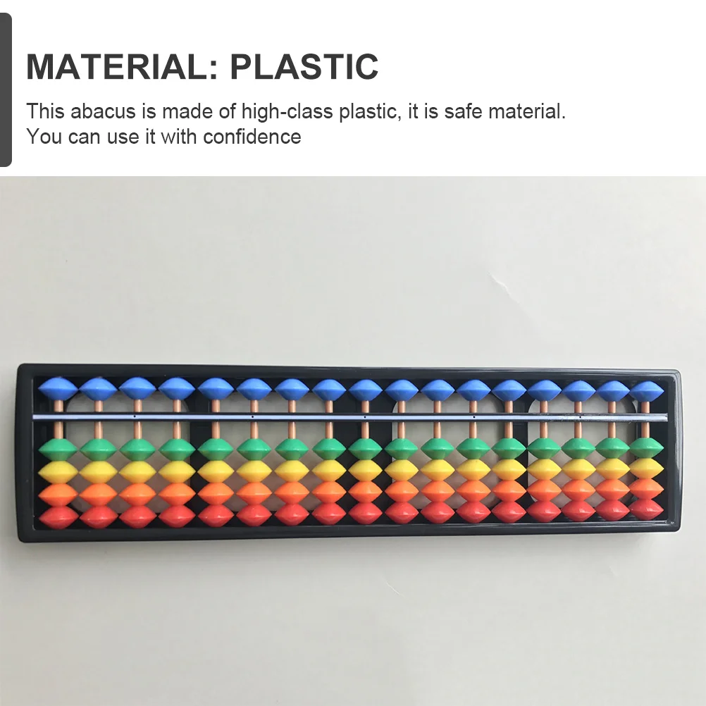 2 Stuks Kleurrijke Abacus 17 Staven Plastic Kraal Rekenkundige Voor Kinderen Wiskunde Leren Berekening Tool Hersenen Ontwikkelen Educatief