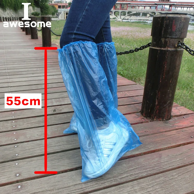 High-Top Anti-Slip For Women Men Boot Wholesale 5 Pairs Waterproof Thick Plastic Disposable Rain Polypropylene Shoe Covers