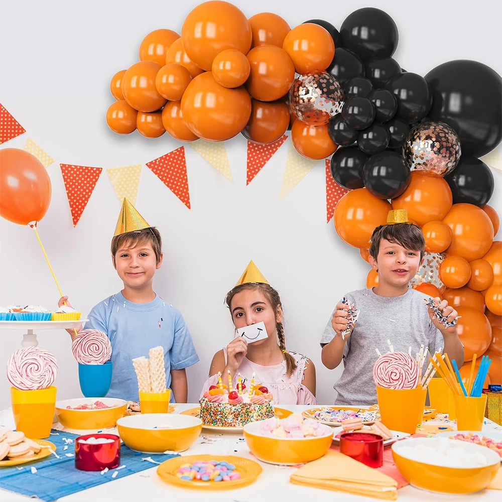 

Black Orange White Latex Balloons Arch Kit Halloween Balloon Party Decoration Holiday Celebrations Anniversaries Globos Supplies