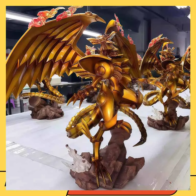 

Duel Monsters Anime Game Desktop Ornament Statue Winged Dragon Three Illusory Gods Collectible Figure Anime Themed Model Gifts