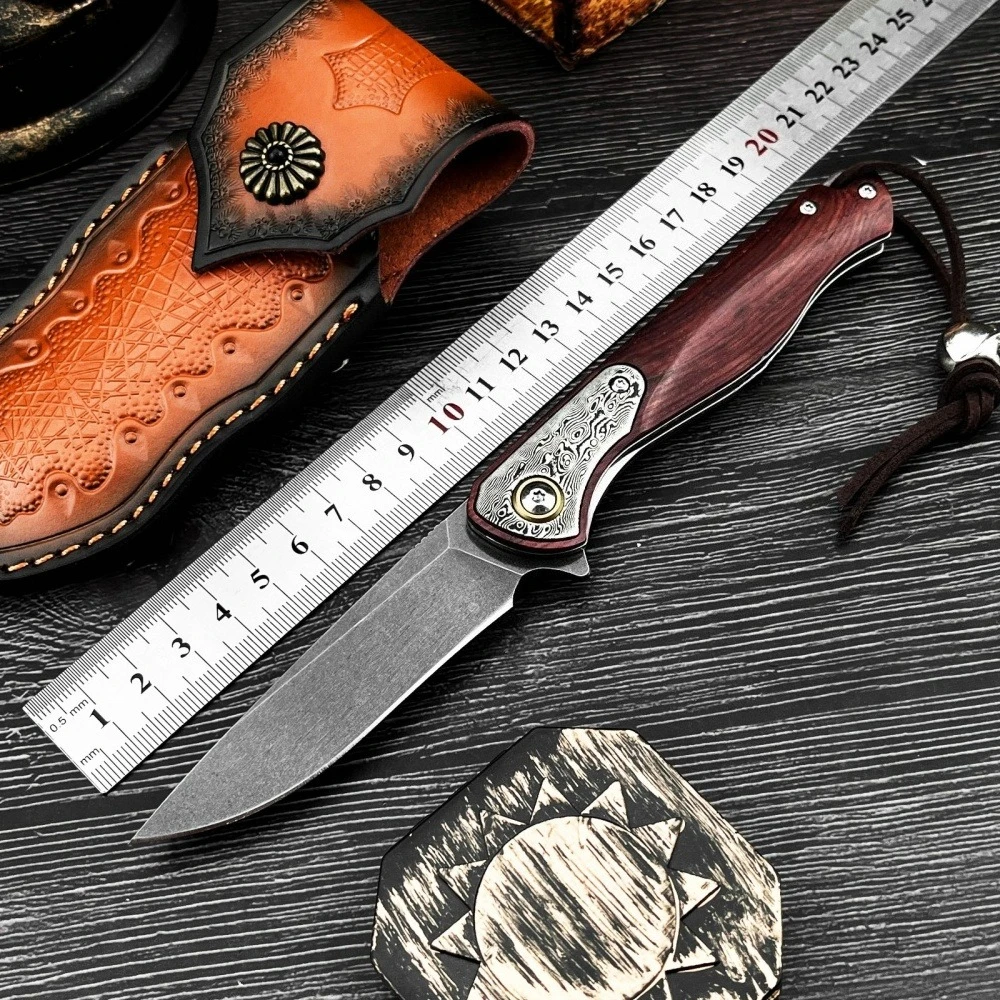 

New Style Pocket Knife Multi Purpose Knife D2 Steel Blade Outdoor Folding Knife Camping Tool Ideal for Fishing Hiking