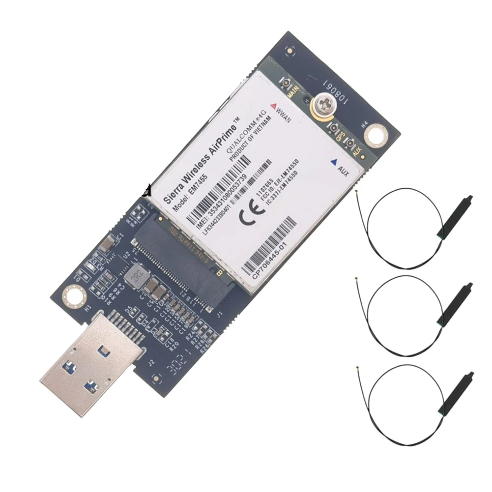 

USB Module EM7455 DW5811E 4G LTE FD / TD LTE CATSH ChG Module, for E7270 E7470 E7370 E5570 E5470