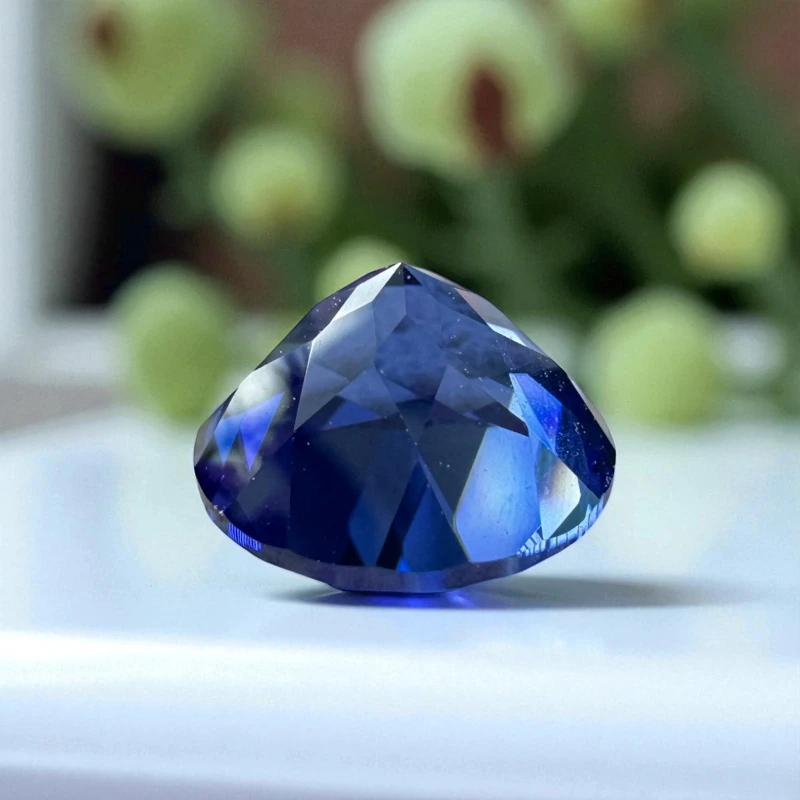 Im Labor gezüchteter Saphir, runder Schliff, königsblauer Edelstein, wählbar, AGL-Zertifikat, besteht den Diamanttester, für die Herstellung von Schmuck zum Selbermachen – Detail 5
