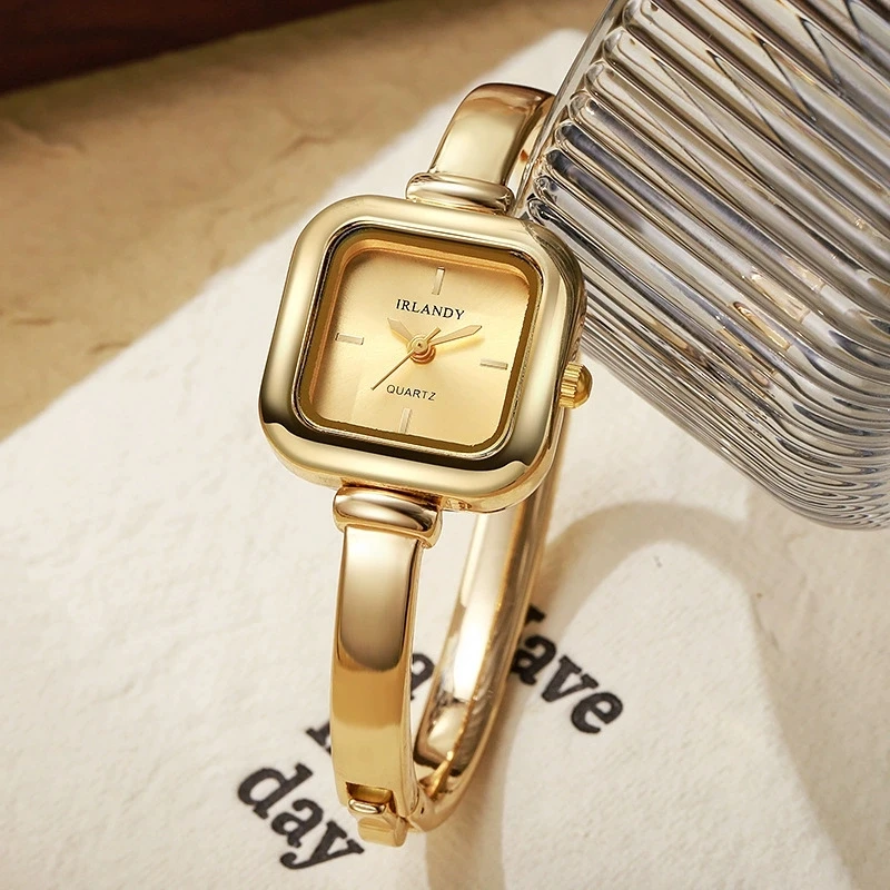 New Fashion Luxury Watches For Woman Square Gold Casual Quartz Watch Women Students Wrist Stainless Steel Bracelet Watches Gifts