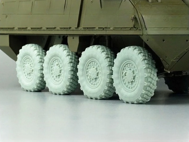 

1/35 Scale Die-Cast Resin Model Assembled Kit US M1126 Stryker XML Sagged Wheel Set (No Vehicle) Unassembled and Unpainted