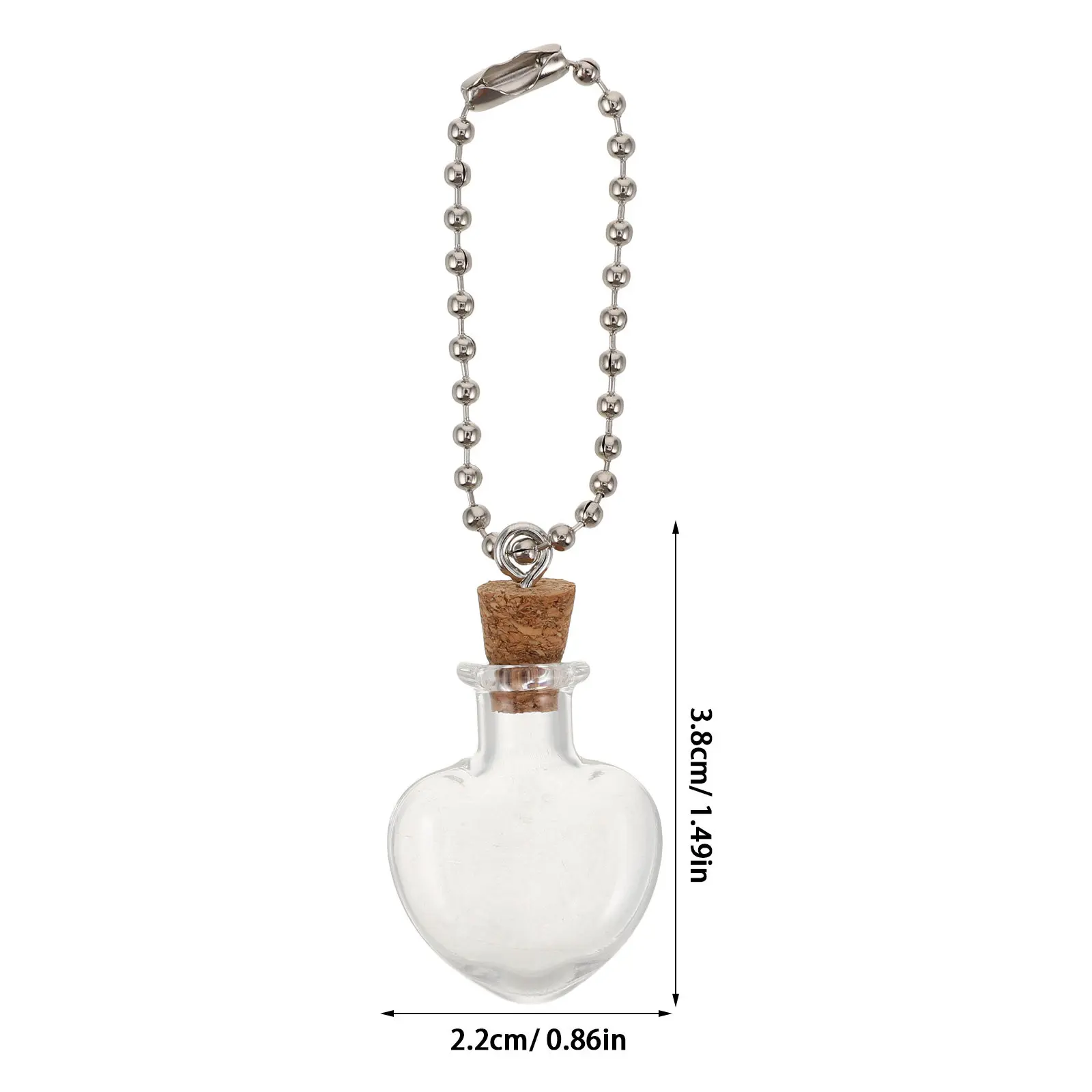 10Pcs Drift Bottle Keychain Mini Glass Vial Cork Charm DIY Fillable Message Keepsake Wedding Party Favor Friendship Gift