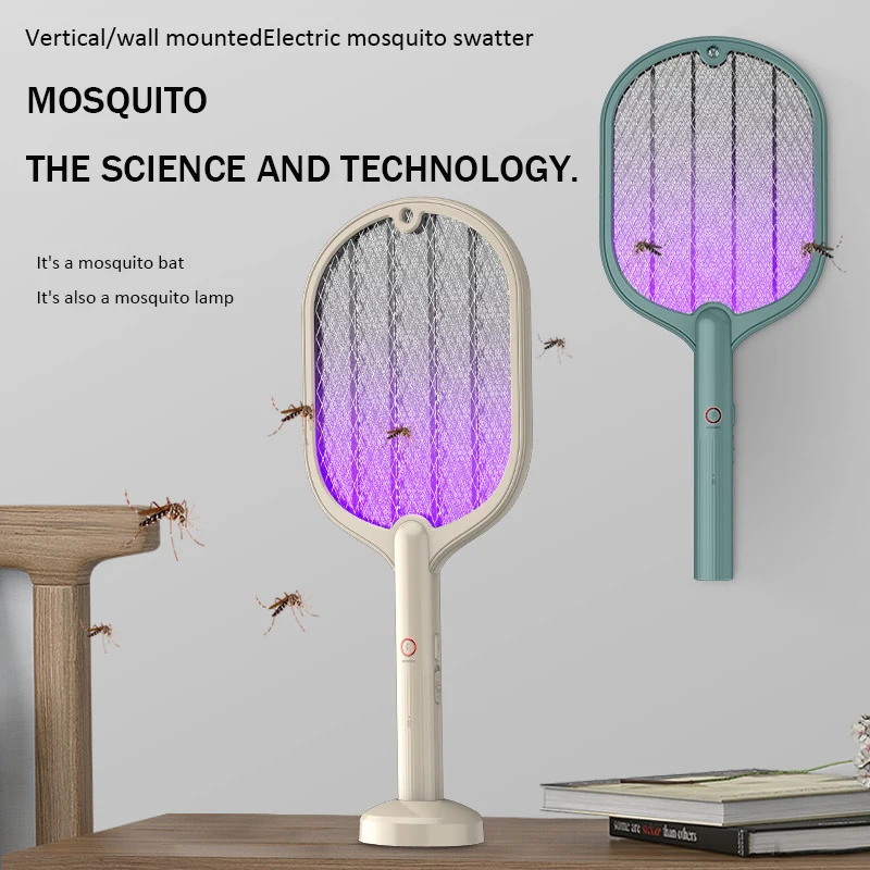 Efficient Electric Shock Mosquito Swatter Mosquito Killer Lamp Intelligent Household USB Recharg eable Bug Zapper Mosquito Trap