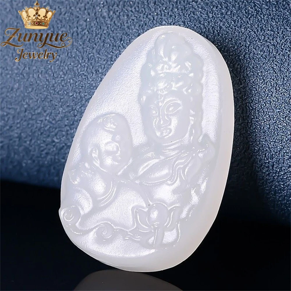 

Натуральный нефрит Хэтянь, резьба, отправлена сын Гуаньинь, нефритовый кулон, роскошные качественные ювелирные изделия, модные украшения, изысканные элегантные подвески, подарок