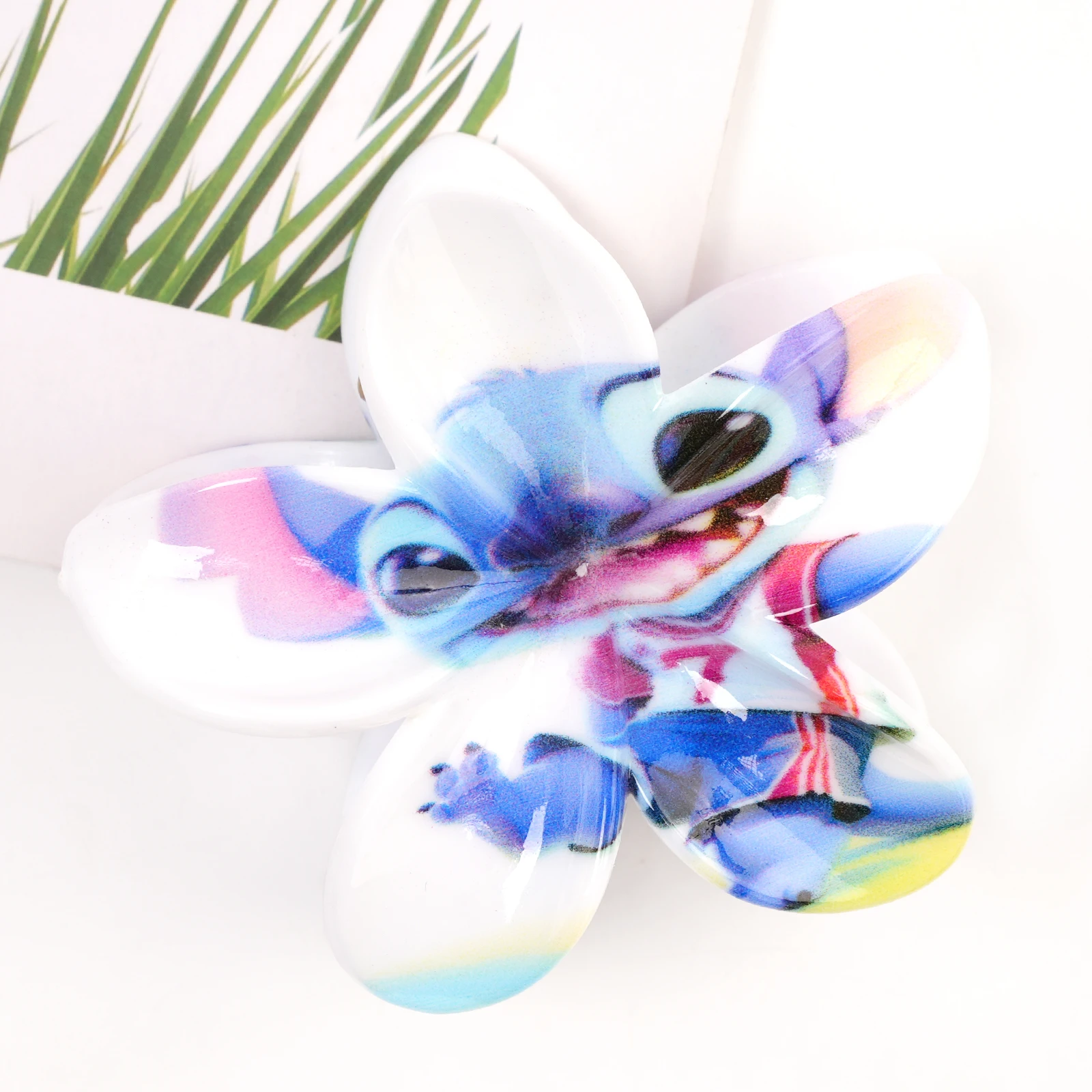 Kawaii Disney Stitch аниме для девочек акриловая заколка для волос сшитая заколка для волос аксессуар для волос в виде акулы зажим для волос на день рождения, Рождество Gif