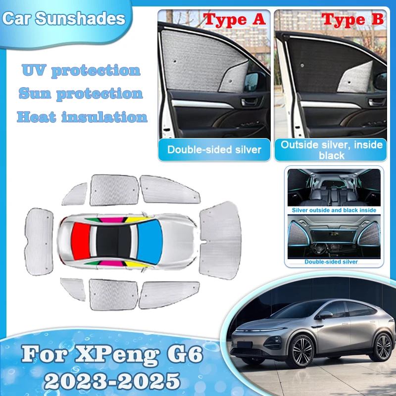 

Автомобильный солнцезащитный козырек для Xpeng G6 2023-2025 2024, солнцезащитные козырьки на лобовое стекло, оконные шторы, теплозащитный солнцезащитный козырек, автоаксессуары