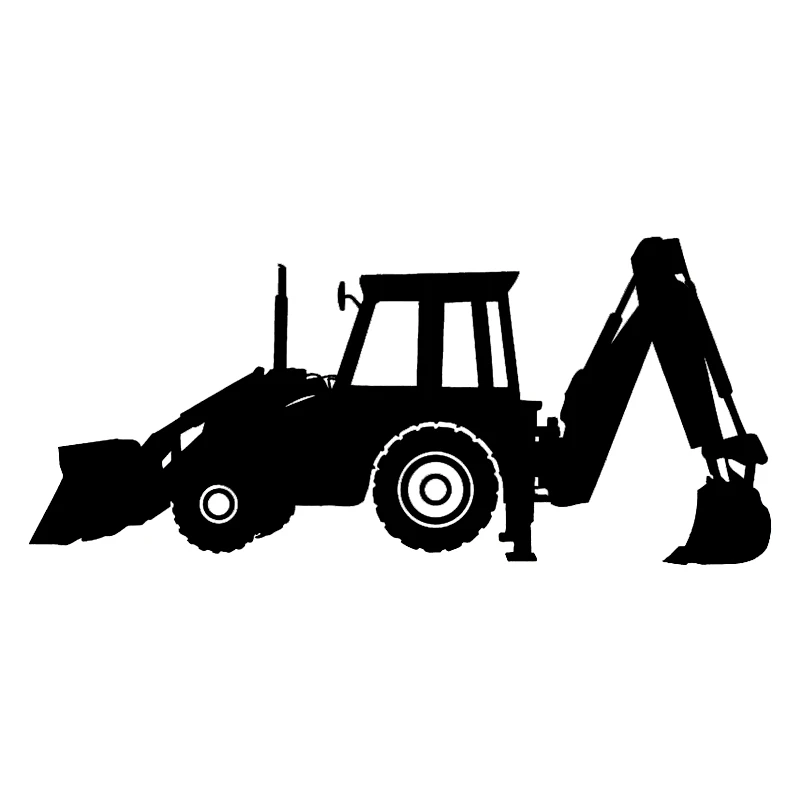 Die-Cut Vinyl Decal for Backhoe Loader Heavy Equipment Car Sticker Waterproof Auto Decors on Bumper Window Laptop