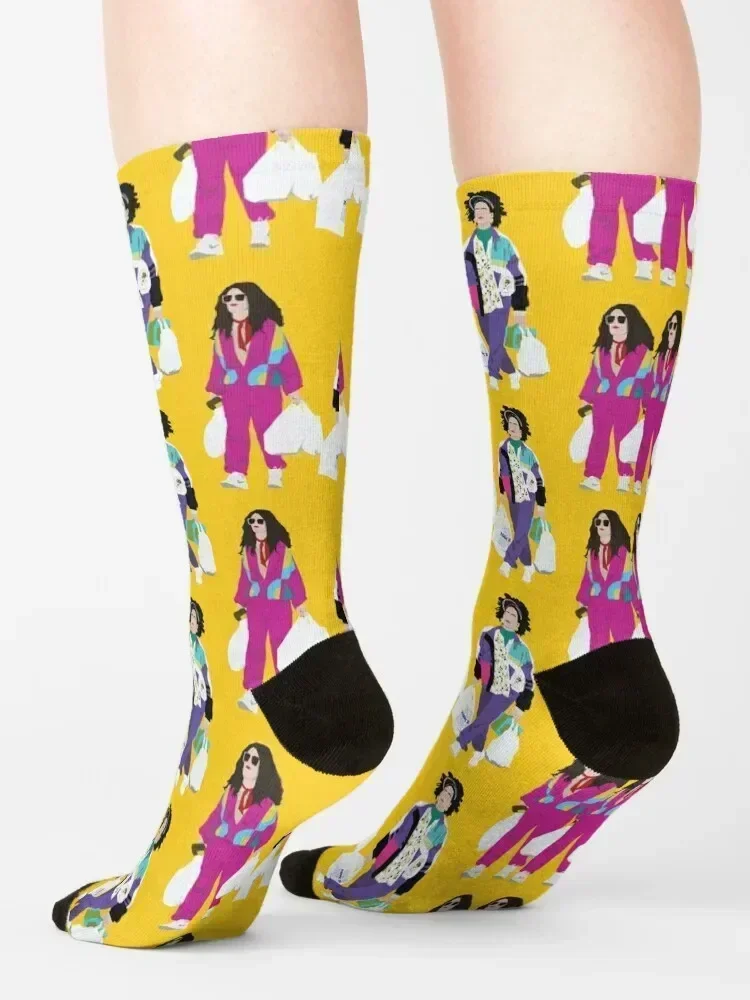 Broad City Ilana and Abbi Retro Socks Crossfit Running winter thermal funny gifts Socks For Men Women's