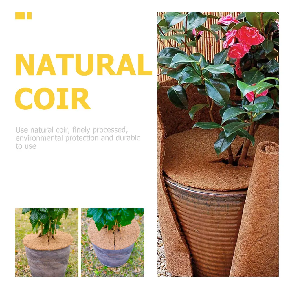 

5pcs Plant Pot Liner Coconut Fiber Protector Tree Ring Mats Coir Discs 30CM Durable Water Breathing