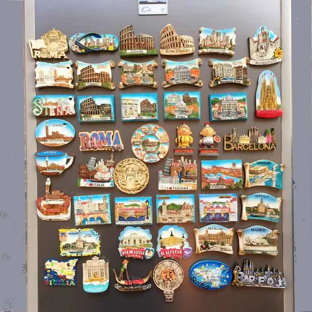 Roma Vatican Florence San Gimignano Toscana Italy Fridge Magnet Travel Souvenirs Refrigerator Magnetic Stickers Home Decor