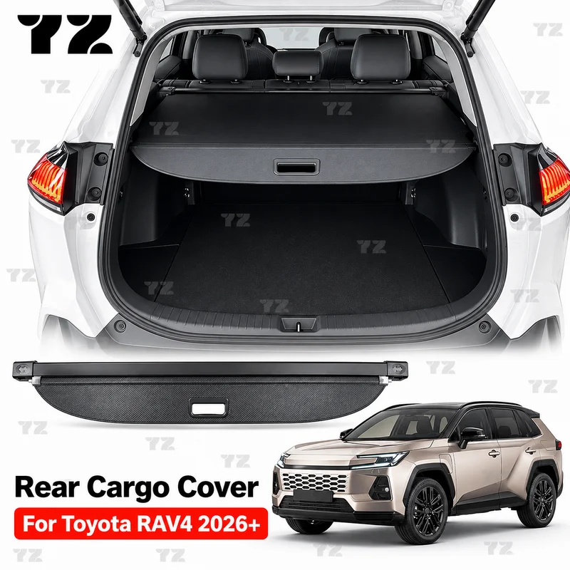 All-New Rear Cargo Cover For Toyota RAV4 2026, Privacy Trunk Cover, Rear Trunk Security Shielding Shade Accessories