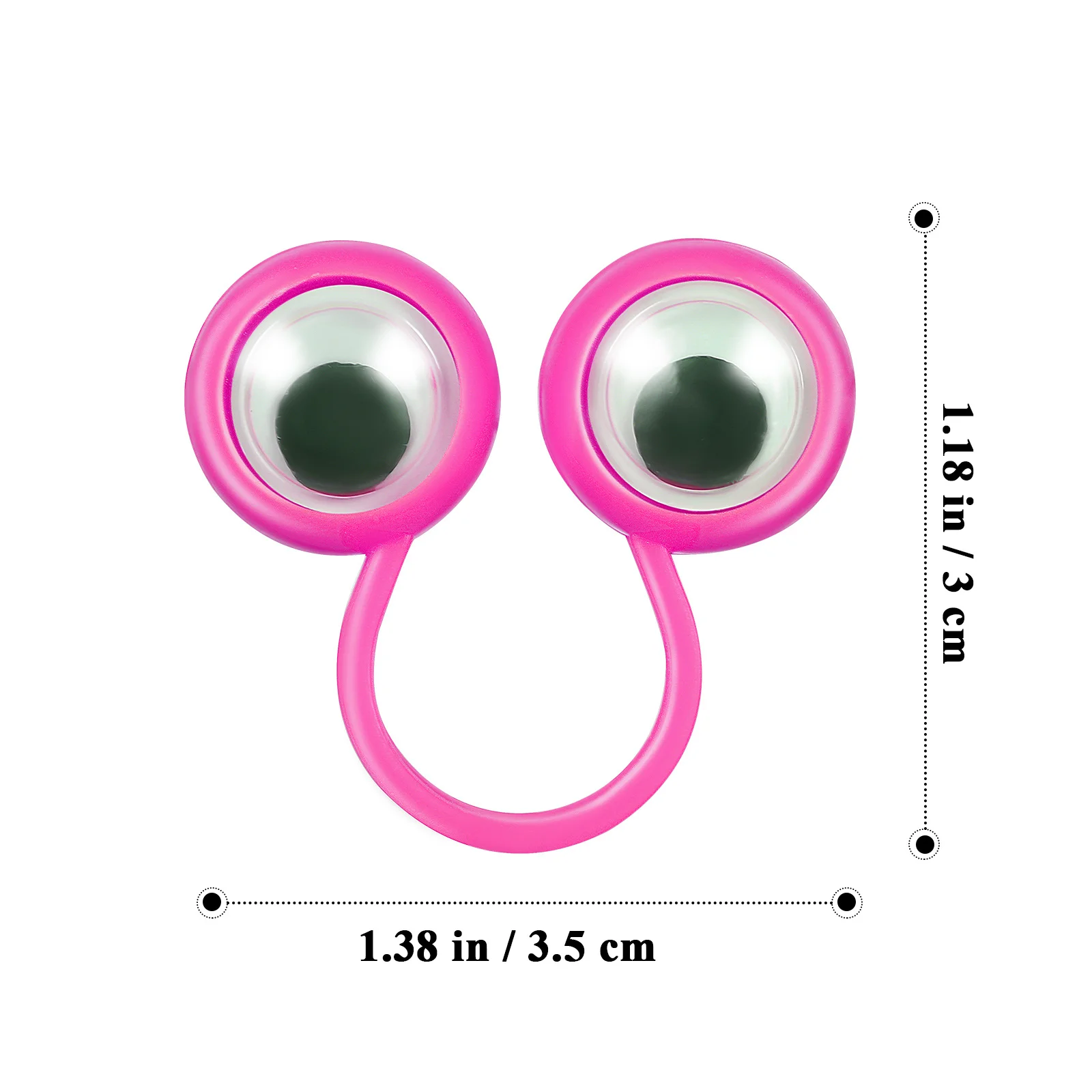 30Pcs Eyeball Finger Rings Colorful Rotate Big Eyes Finger Ring Puppets Creative Learning Kids Party Favor Gifts Interactive