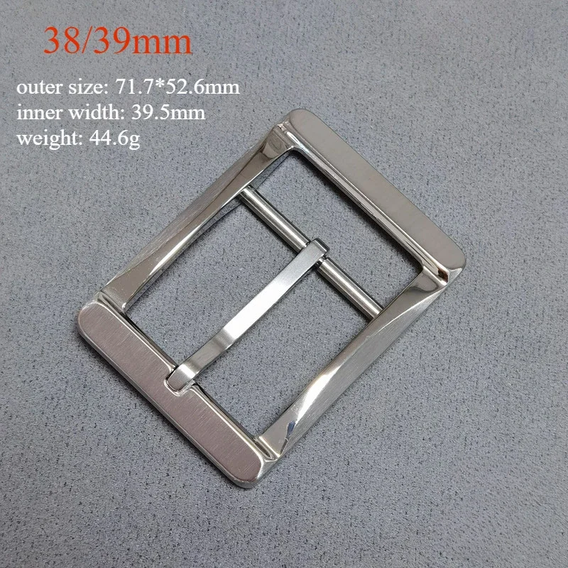 Pure Titanium Lightweight Anti-Allergy Center Bar Buckle Men's Business Casual Belt Buckle Suitable For 38/39mm Width Belt Strap