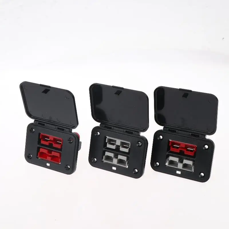 For Electric Vehicles Power Distribution 1 Set Twin Dual Flush Mount Bracket Plug Connector Flush Mounts 50A 600V