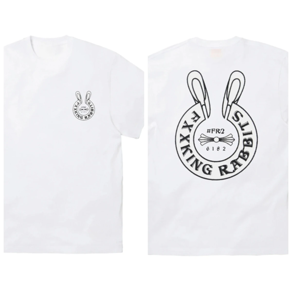 

2025 Summer New FR2 Logo Inner Face Contour Printing Graphic T-shirt Men's and Women's Short-sleeved T-shirt Men's Street Wear