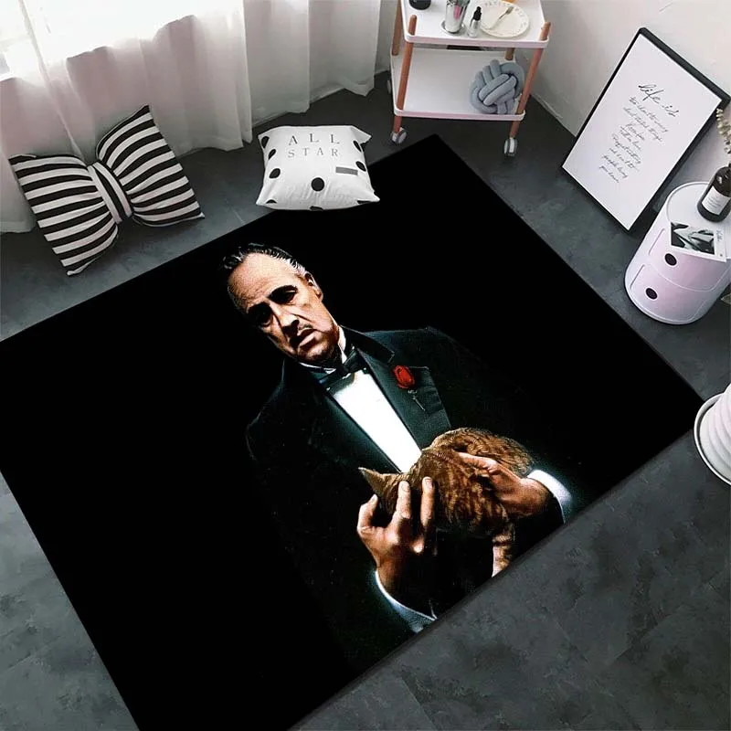 15 Sizes The Godfather Mafia Retro Carpet Rugs for Living Room Bedroom Home Decor Non -slip Floor Mats Kitchen Mat Birthday Gift