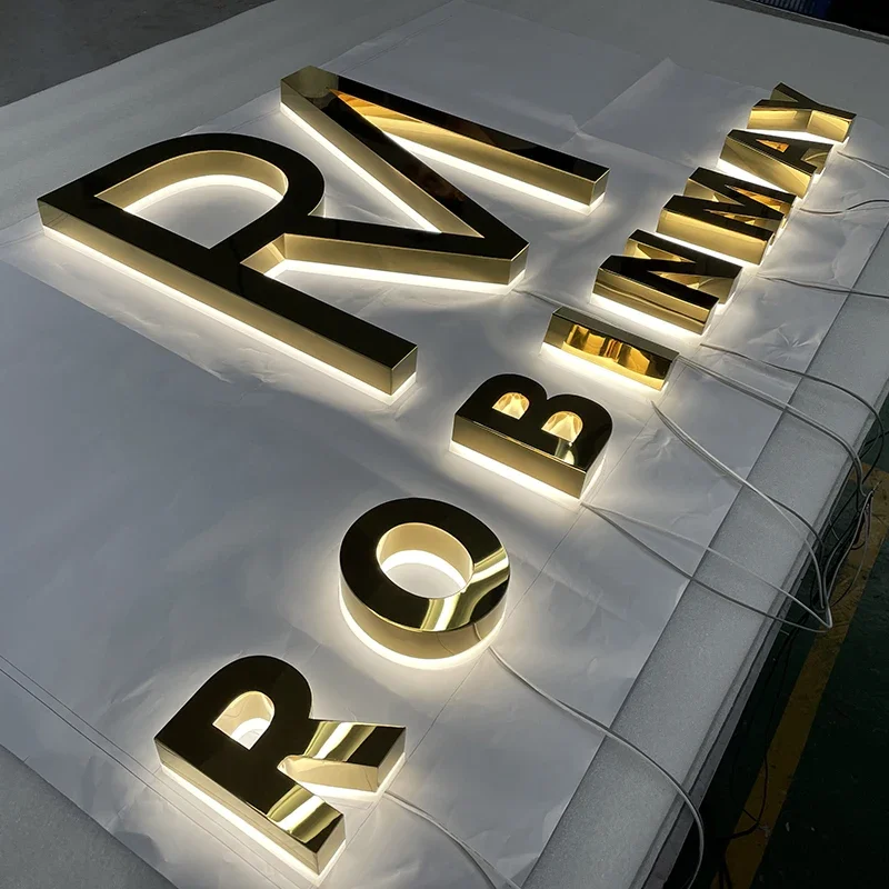 Custom 2023 New Custom 3D LED Luminous Acrylic Sign with Backlit Letters for Shop Business Advertising Logo