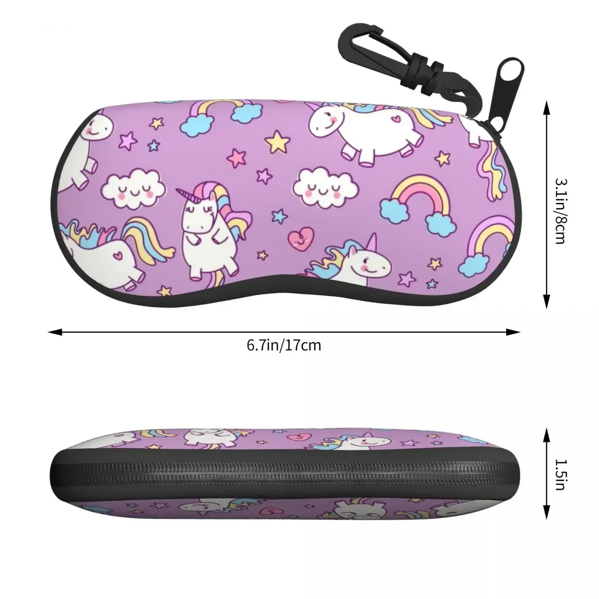 Custom Kawaii Cartoon Unicorn Glasses Case Fashion Shell Eyeglasses Case Sunglasses Box