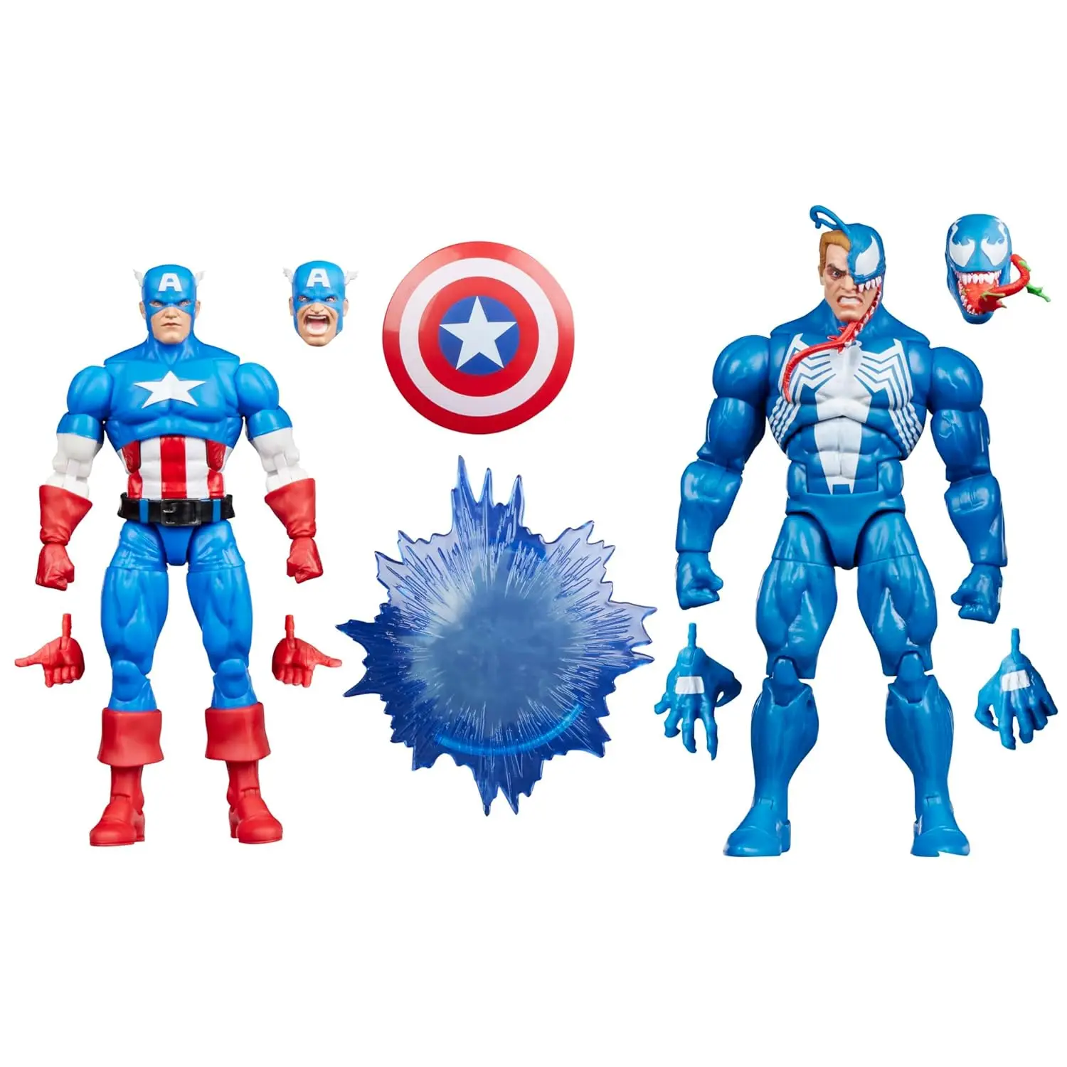 شخصية Marvel Legends Gamerverse MVC Captain America VS Venom 2pack Deluxe Exclusive مقاس 6 بوصات