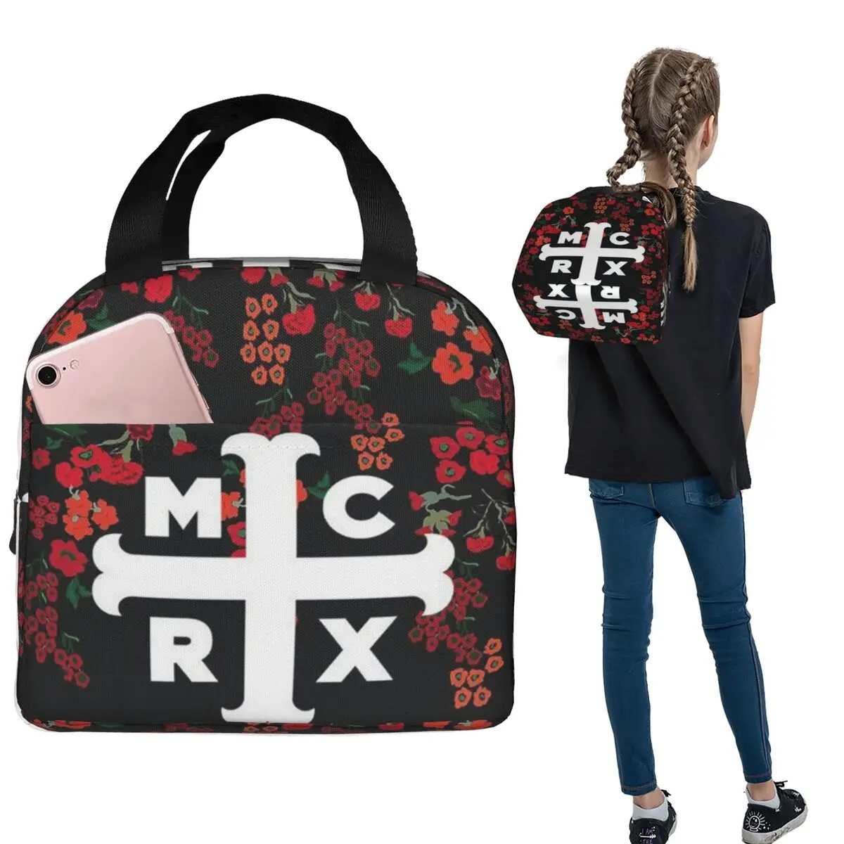My Chemical Romance Band Isolierte Lunchtasche für Damen und Kinder, auslaufsichere Lebensmittelboxen, Thermo-Lunchbox-Tragetasche