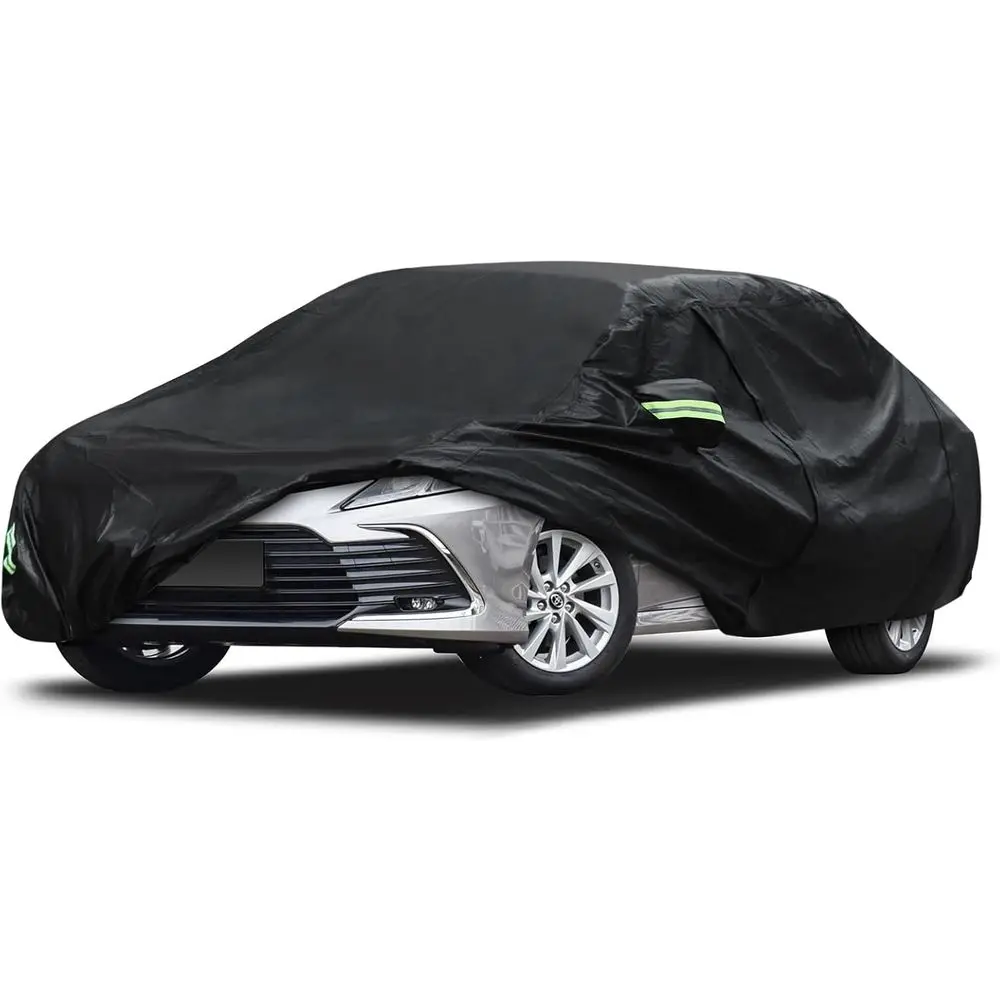 

Custom Fit Car Cover for 1996-2026 Models, Waterproof Exterior Protection with Door Zipper and Inner Cotton Lining, Black