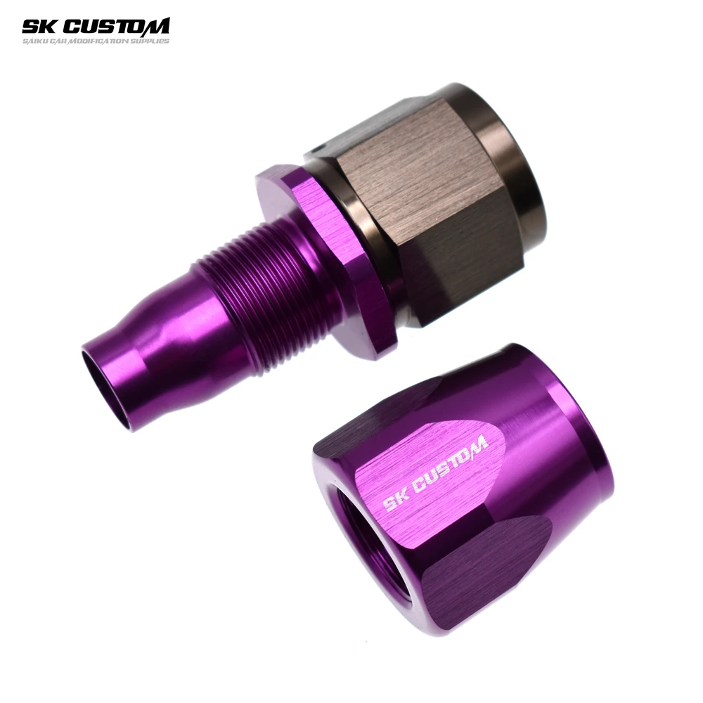 Accesorios para mangueras de aluminio SK CUSTOM, accesorios de ángulo recto, adaptadores de tubos trenzados, accesorios para radiador de aceite AN12 AN16 AN20