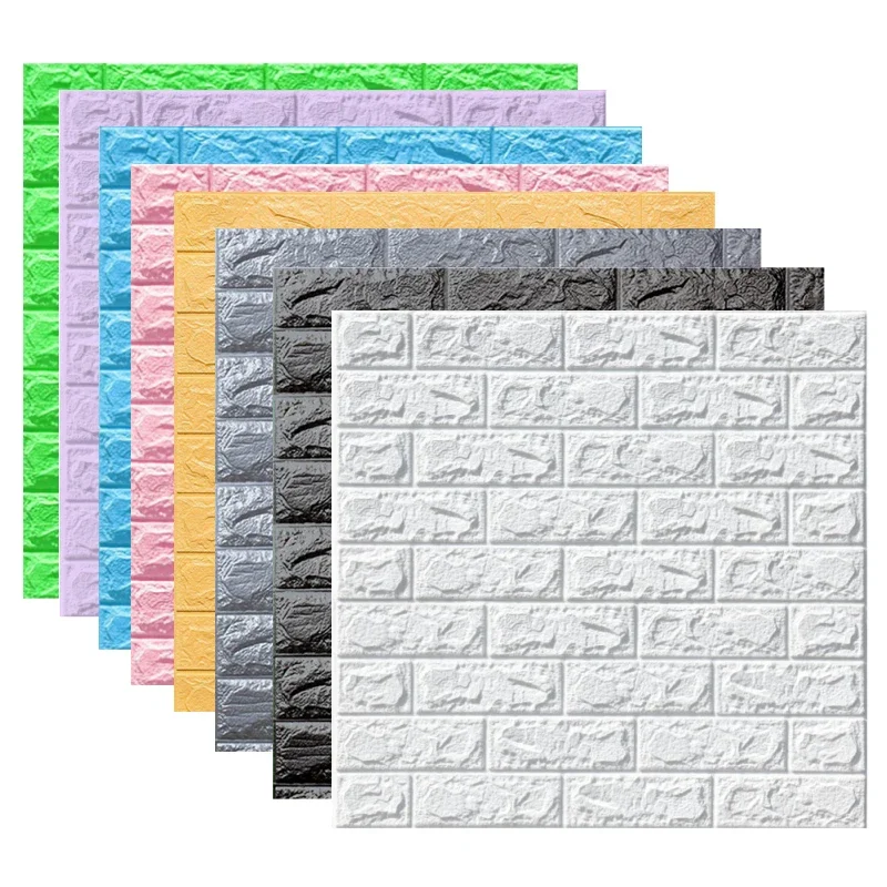 

10pcs 3D Wall Sticker Imitation Brick Bedroom Christmas Home Decoration Waterproof Self Adhesive Wallpaper for Living Room