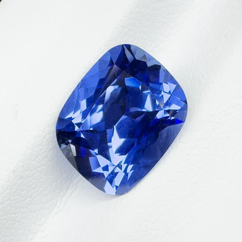

Lab Grown Sapphire Rectangular Cushion Royal Blue 10x12mm 7.6-8ct VVS1 Gemstone for Diy Jewelry Making with AGL Certificate