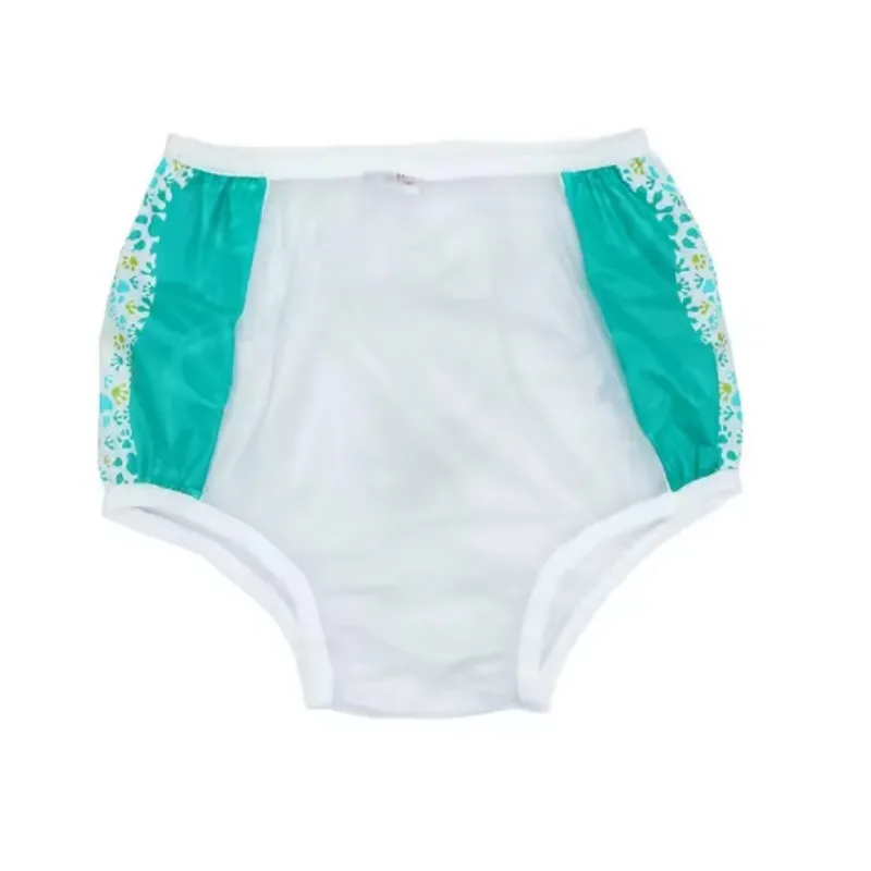 PVC Adult Men Women's Diaper Underwear Transparent Leakage Proof Plastic Pocket Waterproof Incontinence Underpants