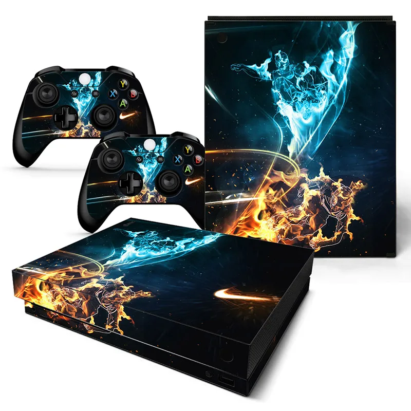 Blauwe Vuur Stickers Skin Voor Xbox One X Console Skins Controller TN-XBONEX-5118