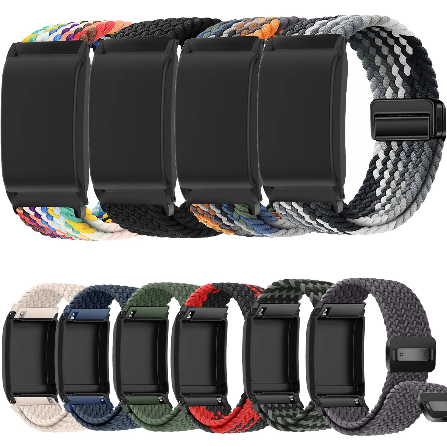 Suitable for Whoop 5.0 Wristband Strap Cover Woven Nylon Watchband for Whoop 4.0 Sports Magnetic Buckle Replacement Strap Frame