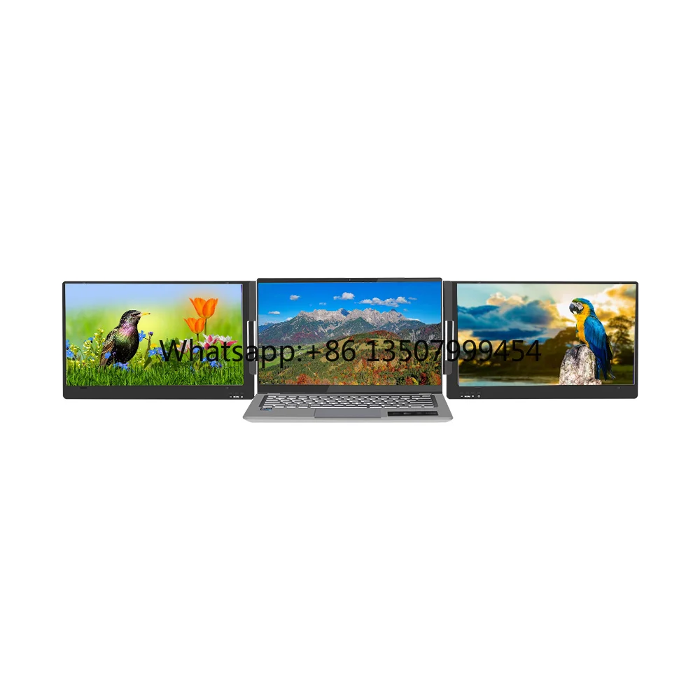 

Mple Dual-screen Solution: Two 15.6-inch 2.5K Aluminum Monitors, No Software Required