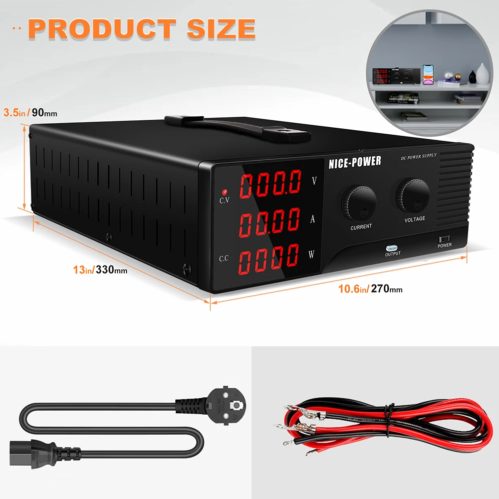R-SPS6030 60V30A 1800W 30V 24V 12V 5V Output  Lab Switching Adjustable Power Supply Production Line Test Aging Products