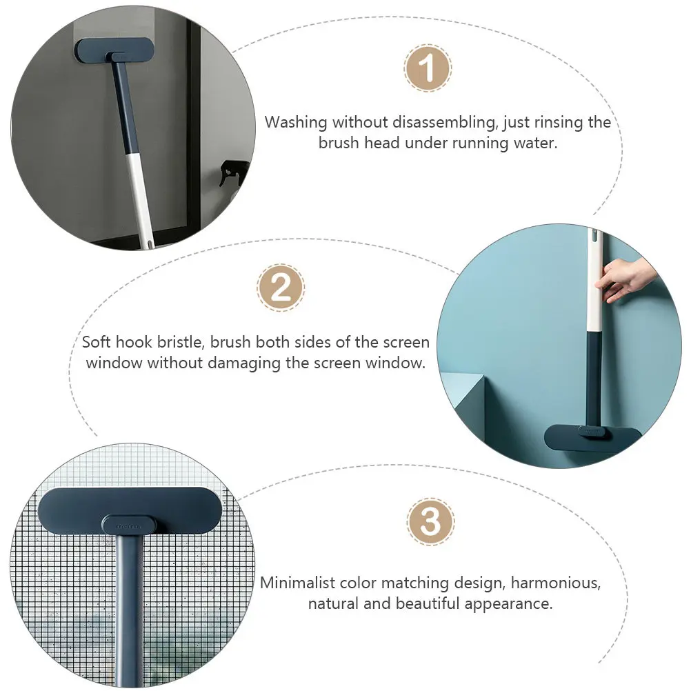 Carpet Cleaning Brushes Remove Pet Hair From Sofa For Cleaning Professional Mesh Screen Cleaner Widened Dual-use